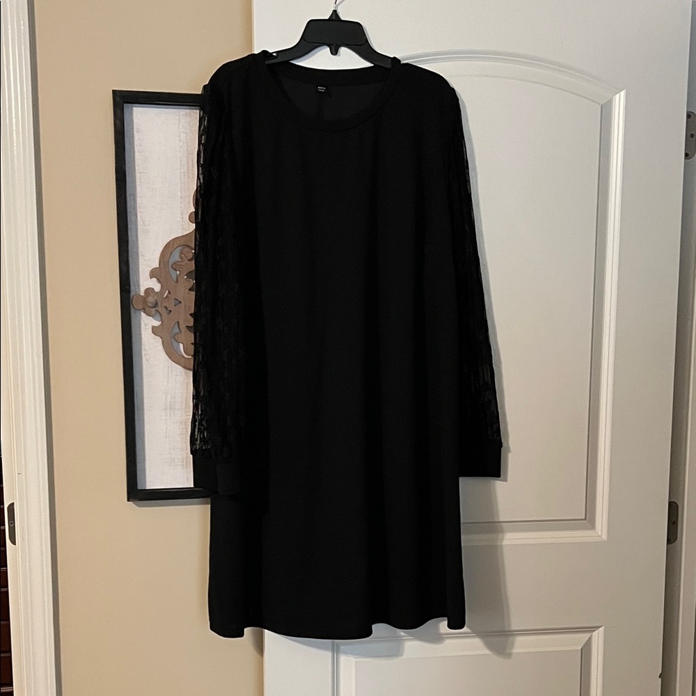 SHEIN Black Long Sleeve Dress
